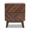 Baxton Studio Hartman Mid-Century Walnut Brown Finished Wood 2-Drawer Nightstand 193-11719-ZORO - alternate 8